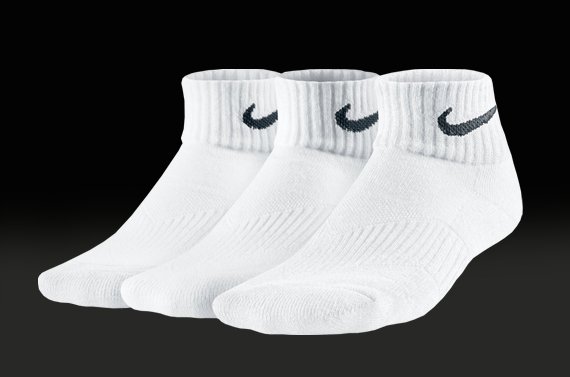 Спортивные носки Nike - 3 пары (Белые)