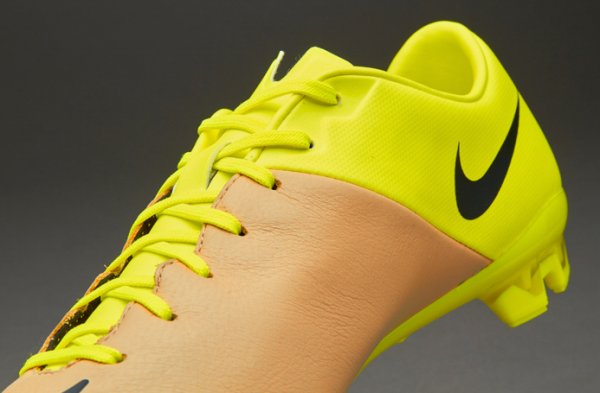 Бутсы Nike Mercurial Veloce Leather FG - Lemon/Beige 768808-707