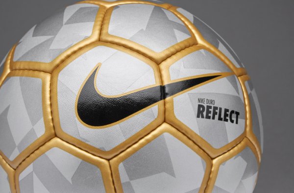 Мяч повышенной прочности - Nike Duro Reflect "Golden Edition" Размер-5 (ПРО) SC2743-016