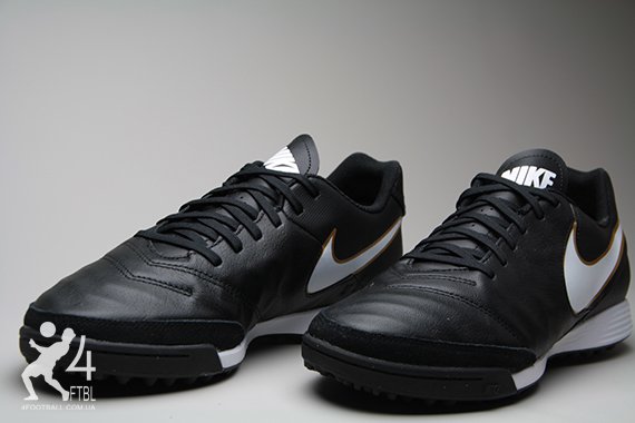 Сороконожки Nike Tiempo GENIO II Leather TF - Black/Gold 819216-010