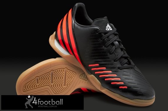Детские футзалки Adidas Predator Absolado LZ TRX IC (черный-красный)
