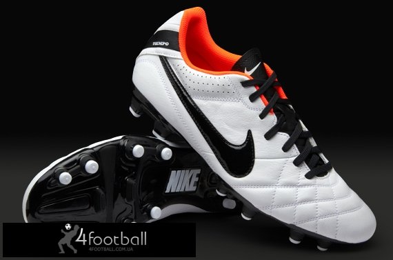 Бутси Nike Tiempo Natural Leather IV FG (білий/оранж) - зображення 1