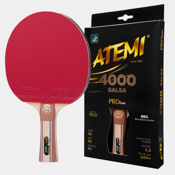 Ракетка для настільного тенісу ATEMI 4000 PRO 10058 Анатомічна 10058