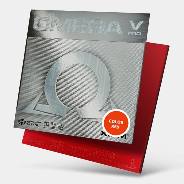 Xiom - Omega 5 V Pro Красная MAX (Накладка на ракетку для настольного тенниса) - изображение 1