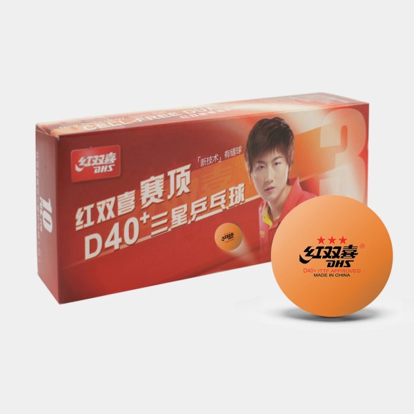 DHS D40+ Orange 3 Star ITTF Approved (Мячи для настольного тенниса, 10 штук) - изображение 1