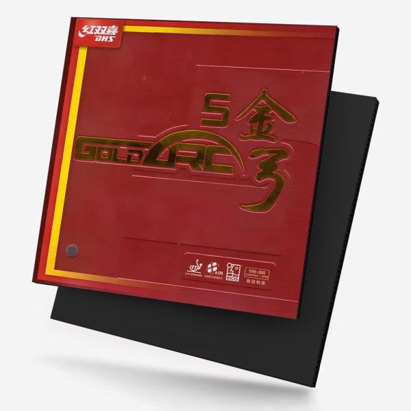 DHS GoldArc 5 Чорна MAX  - Накладка на ракетку для настільного тенісу - зображення 1