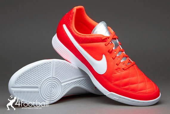 Футзалки Nike Tiempo GENIO Leather V IC (Orange) 631283-810