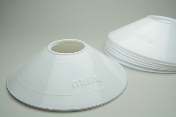 Комплект конусов для тренировок Mitre 10 штук (Белые)