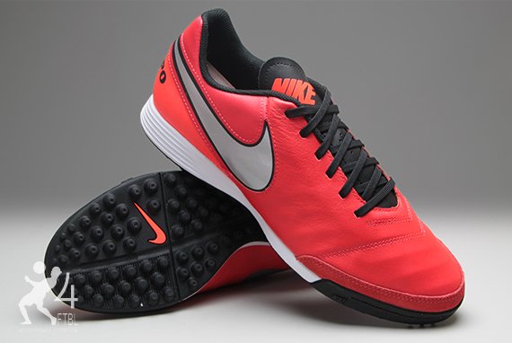 Сороконожки Nike Tiempo GENIO II Leather TF - Coral 819216-608
