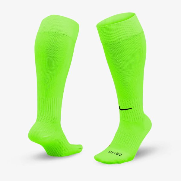 Футбольные гетры Nike Dri-Fit Classic | Салатовые 394386-702 / SX5728-702