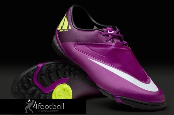Детские сороконожки Nike Mercurial Glide TF (фиолетовые/молнии) - изображение 1