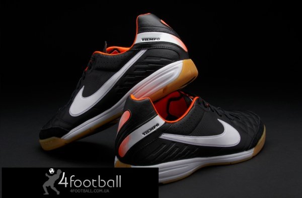 Футзалки Nike Tiempo Mystic IV IC (черные/оранжевые)