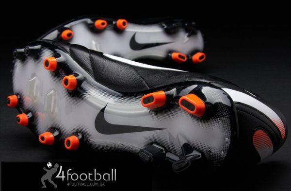 Бутсы Nike Tiempo Legend IV FG (черные/оранжевые)