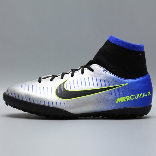Детские сороконожки с носком Nike Mercurialx victory NEYMAR-R9 921492-407 Chrome|Blue 921492-407
