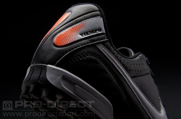 Сороконожки Nike Tiempo Natural IV TF (черные/оранжевые)