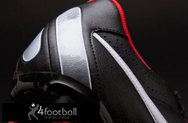 Бутсы Nike Tiempo Natural IV FG кожа (черный/красный)
