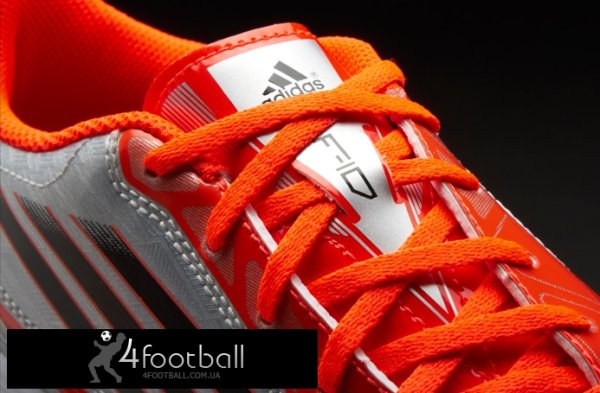 Детские футзалки Adidas F10 IC (Silver/Orange)