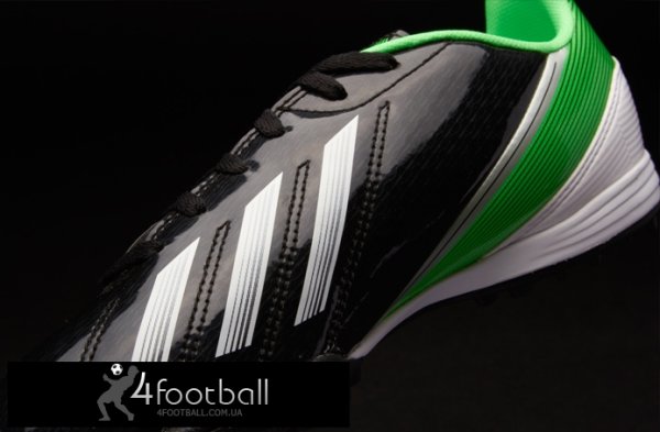 Детские сороконожки Adidas F10 TRX TF (черный-зеленый)