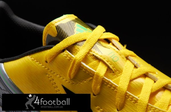 Дитячі бутси Adidas - F10 TRX SG ( чорний-жовтий) - зображення 4