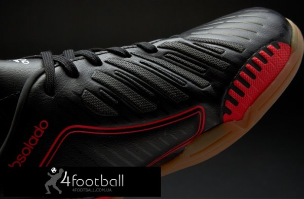Детские футзалки Adidas Predator Absolado LZ TRX IC (черный-красный)