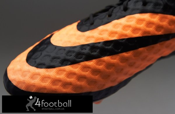 Бутсы Nike Hypervenom Phantom FG (черный-оранж)