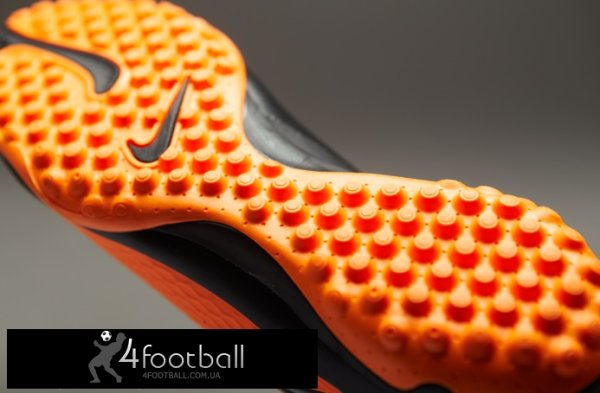 Сороконожки Nike Hypervenom Phelon TF (черный-оранж)