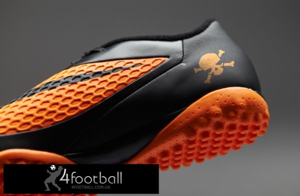 Детские сороконожки Nike Hypervenom Phelon TF (черный-оранж)