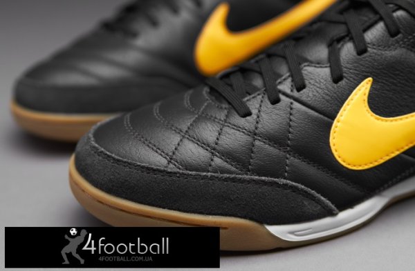 Футзалки Nike Tiempo Natural Leather IV IC (черный/оранжевый)