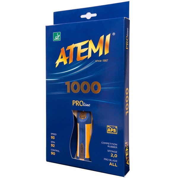 Ракетка для настільного тенісу ATEMI 1000 PRO 10050 Анатомічна  10050 #8