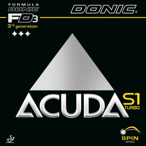 Donic Acuda S1 TURBO Чорна MAX (Накладка на ракетку для настільного тенісу) - зображення 3