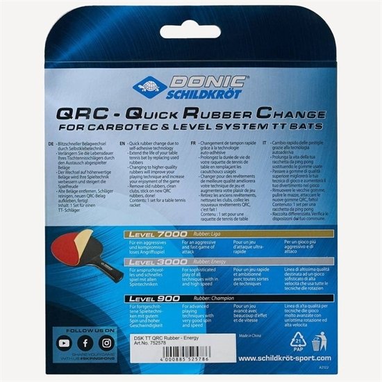Donic QRC 7000 Черная и Красная MAX — Набор накладок - изображение 4