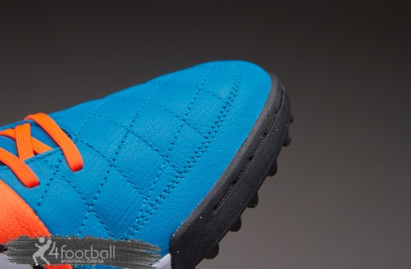 Сороконожки Nike Tiempo GENIO Leather V TF (Sky-Orange) 631284-418