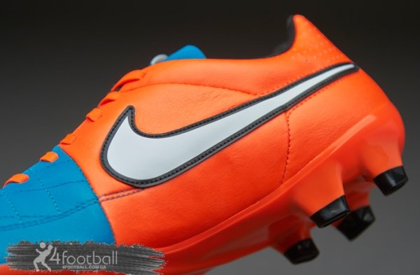 Бутсы Nike Tiempo GENIO Leather V FG (Sky-Orange) 631282-418
